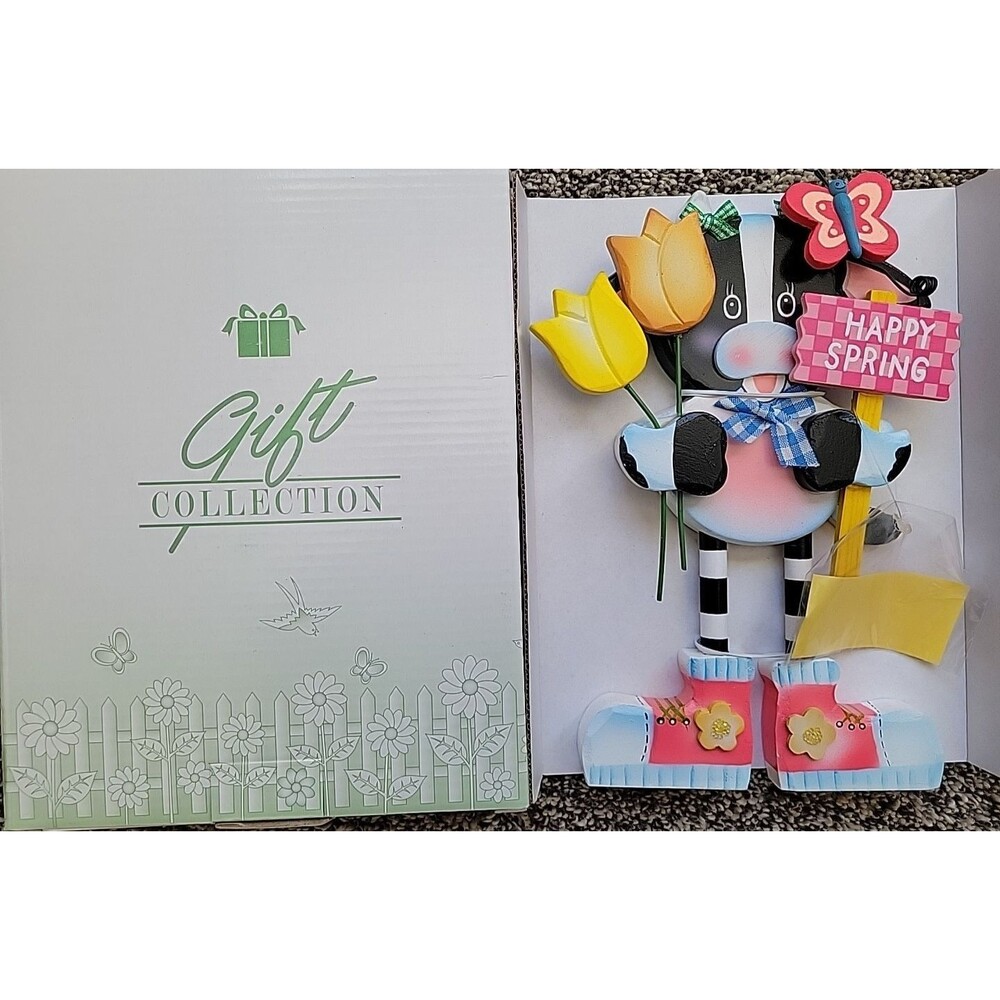 Vintage Avon Gift Collection springtime animal standees cow spring decoration